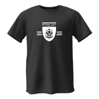 S005 Shirts Classic (Blk) Flower Crest in White