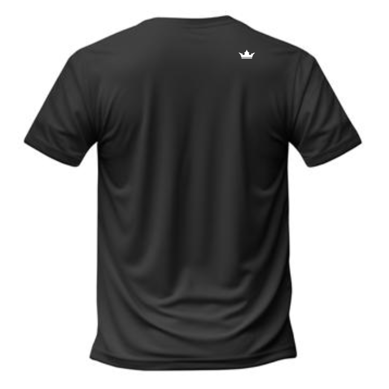 S005 Shirts Classic (Blk) Flower Crest in White