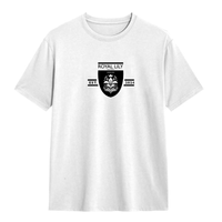 S010 Shirts Classic (White) Flower Crest in Black