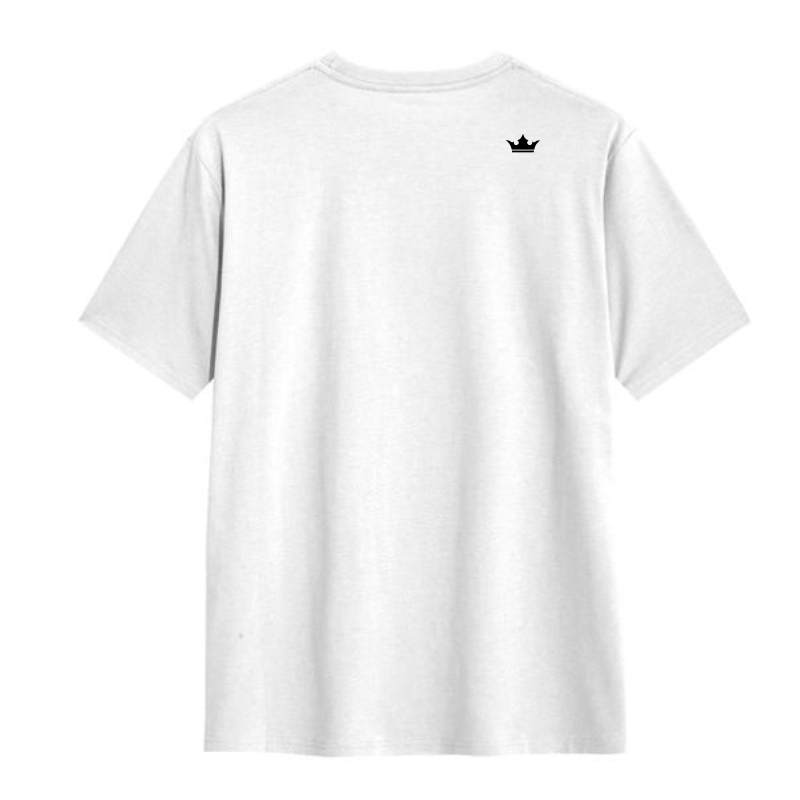 S010 Shirts Classic (White) Flower Crest in Black