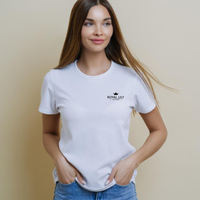 S011 Shirts Classic (White) RL Logo and Flower in Black