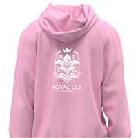 H001 Hoodies Classic (Pink) White Flower