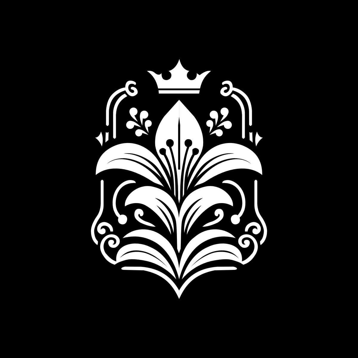 H004 Hoodies Classic (Pink) White Crown