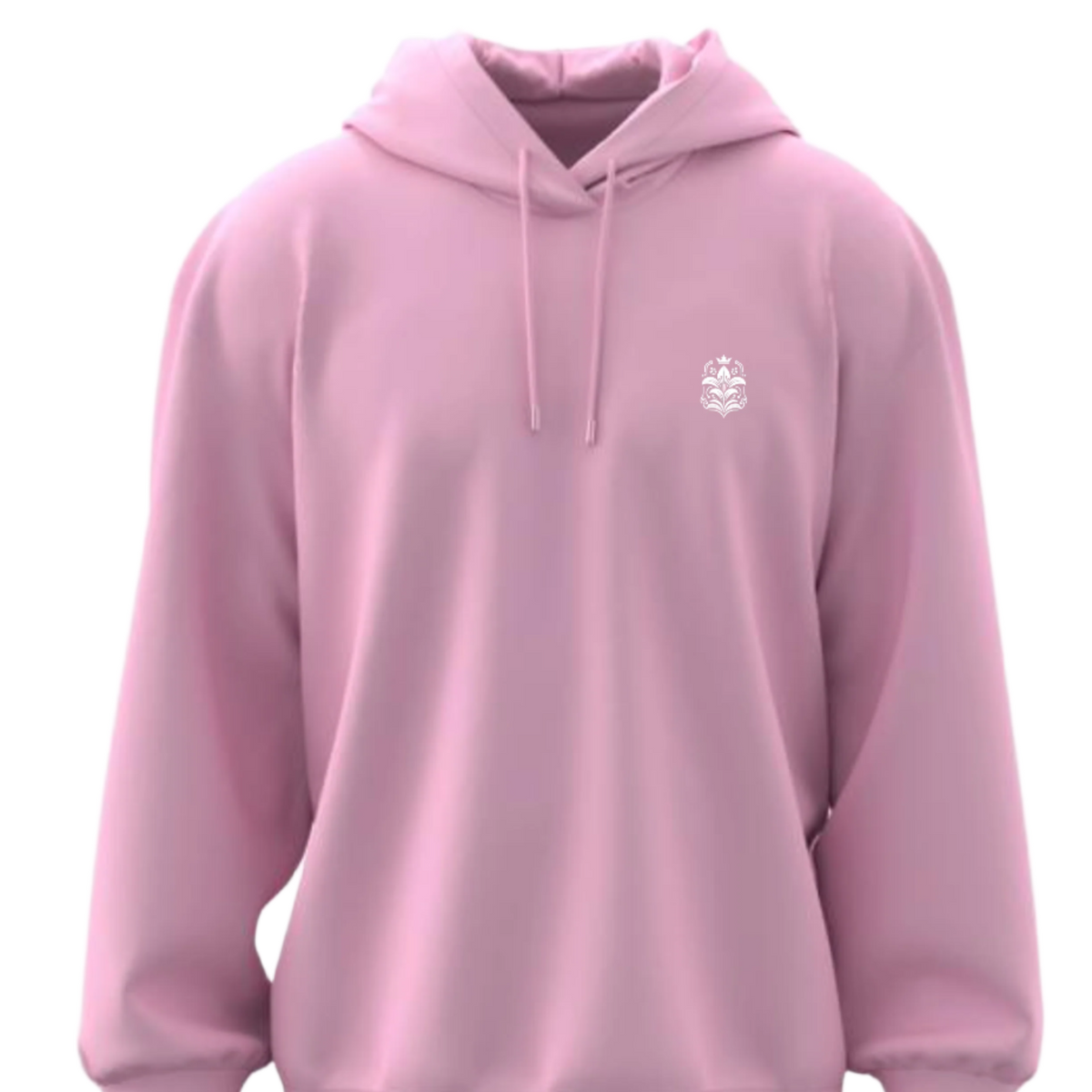 H004 Hoodies Classic (Pink) White Crown
