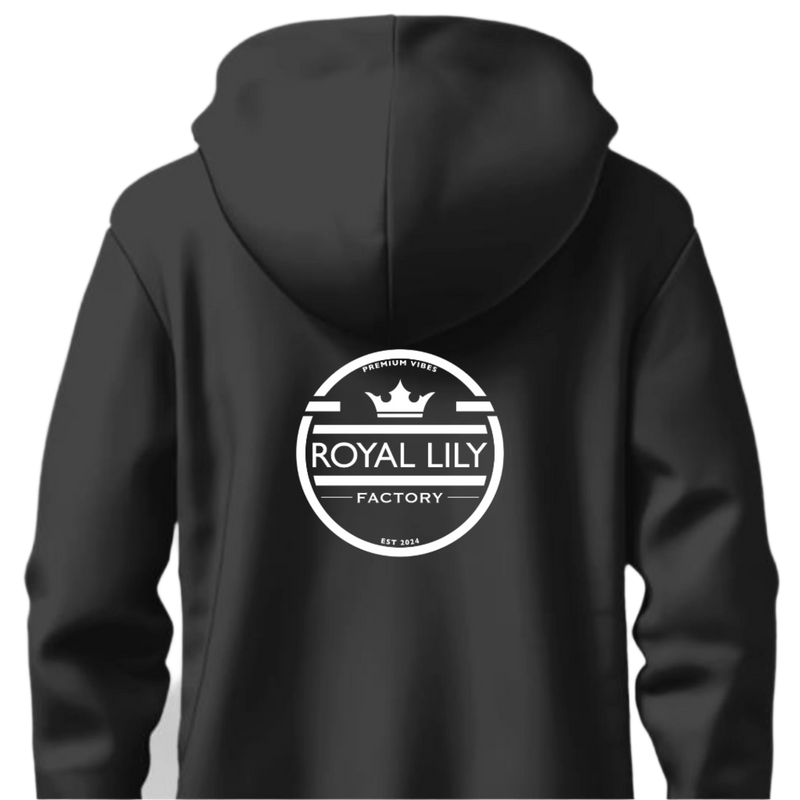 H003 Hoodies Classic (Blk) White Circle