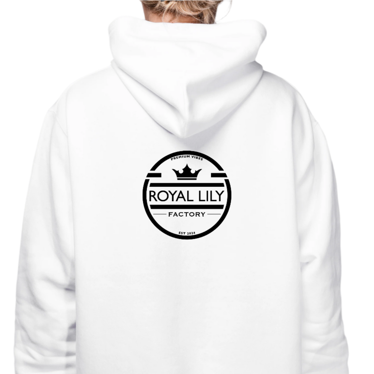 H011 Hoodies Classic (White) Black Circle