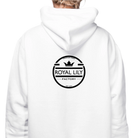 H011 Hoodies Classic (White) Black Circle