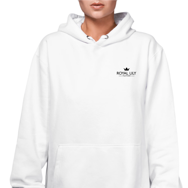 H011 Hoodies Classic (White) Black Circle