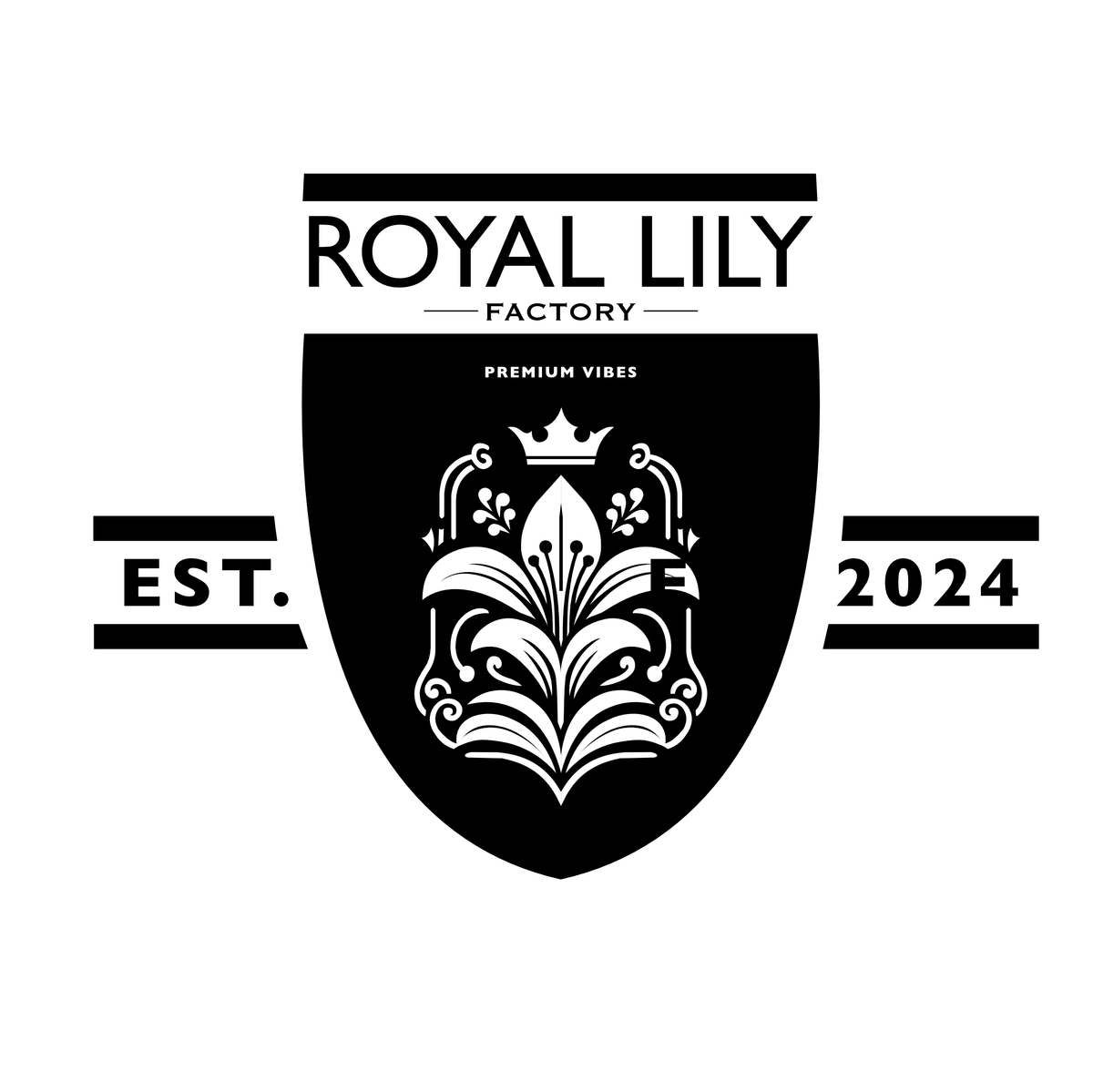 H006 Hoodies Classic (White) Blk Logo Flower White