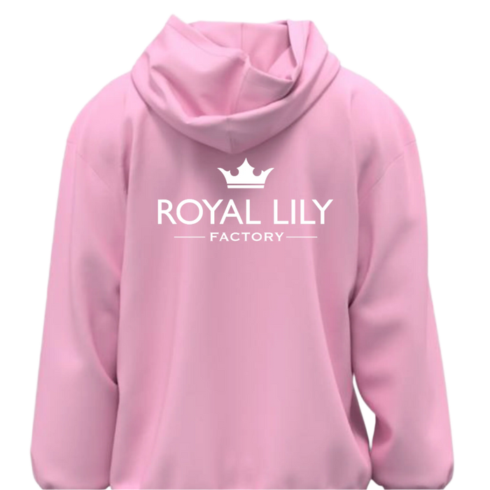 H004 Hoodies Classic (Pink) White Crown