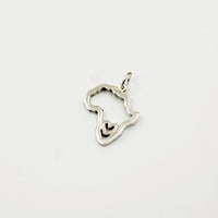 01 Africa Map with Heart Pendant