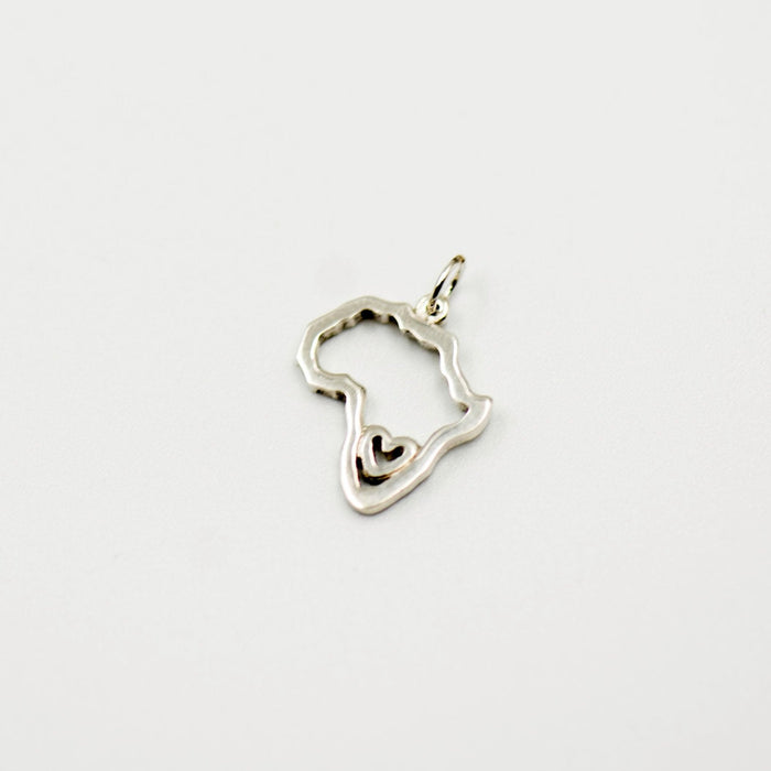 01 Africa Map with Heart Pendant