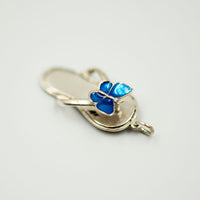 011 Pendant Flip Flop with Blue Butterfly