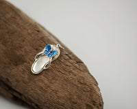011 Pendant Flip Flop with Blue Butterfly