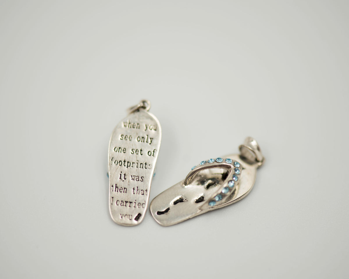 012 Pendant Flip Flop with Words