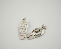 012 Pendant Flip Flop with Words