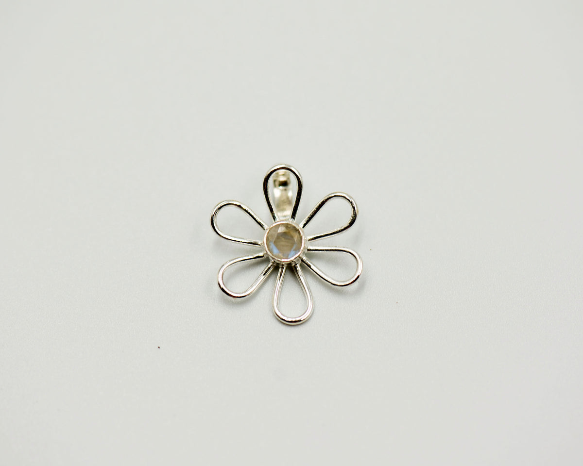 017 Pendant Flower Pearl