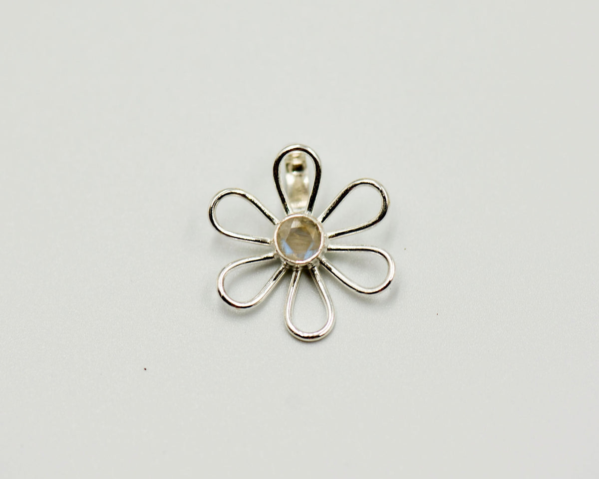 017 Pendant Flower Pearl
