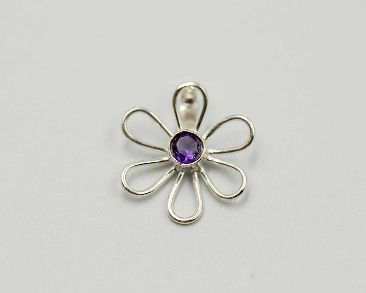 018 Pendant Flower Light Semi Preciouse Stone