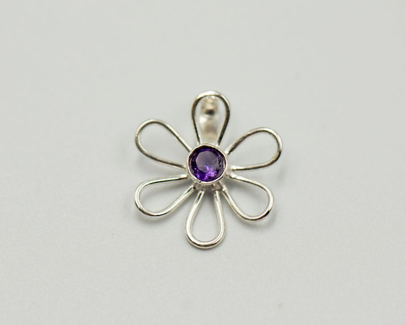 018 Pendant Flower Light Semi Preciouse Stone