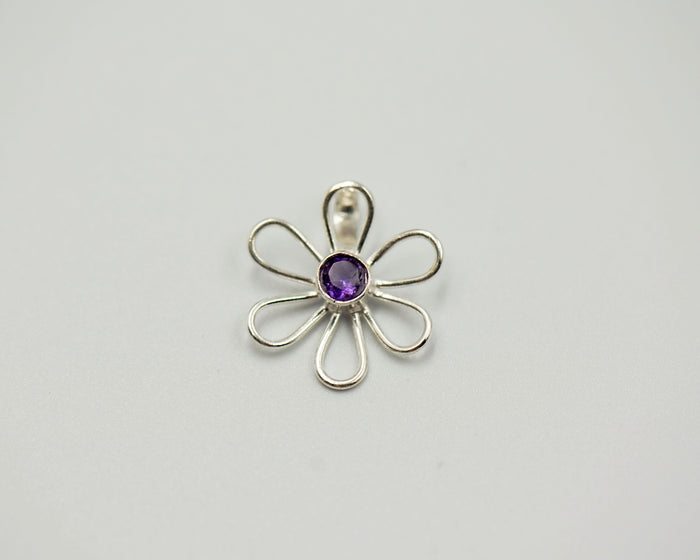 018 Pendant Flower Light Semi Preciouse Stone