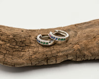 108 Earrings Colourd Cubic