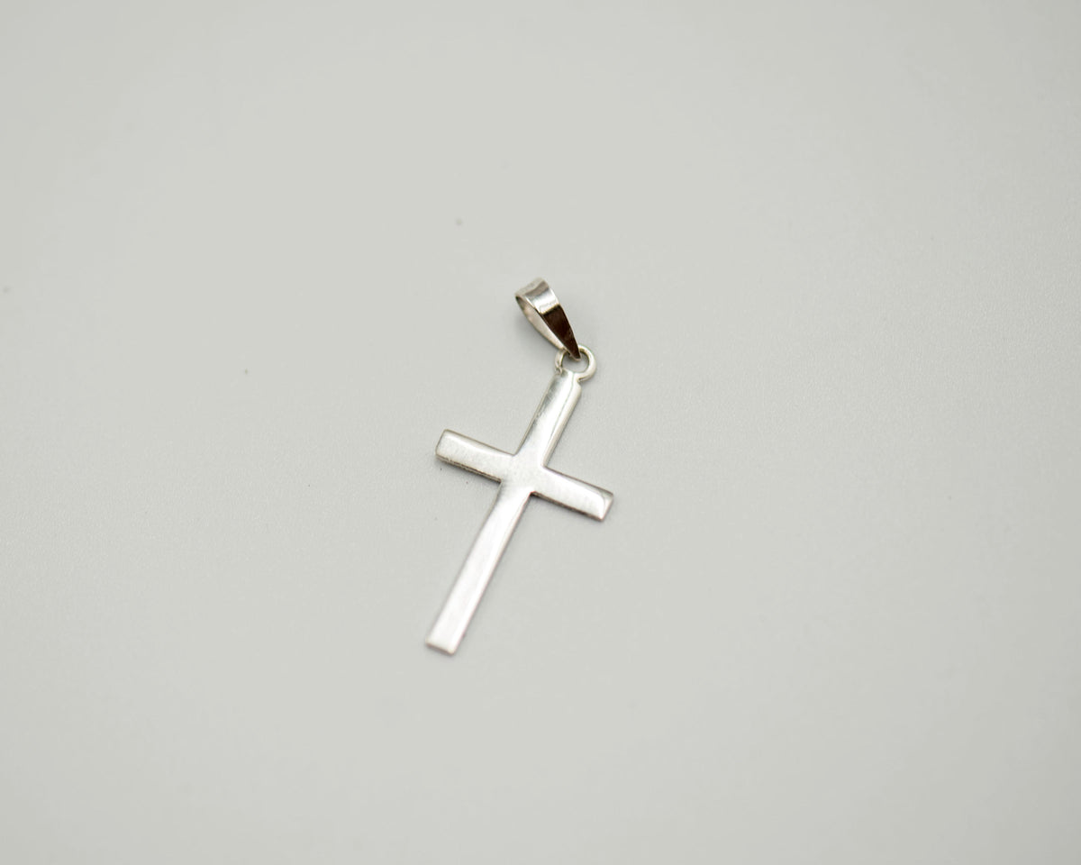 021 Pendant Cross Silver 35mm x 15mm