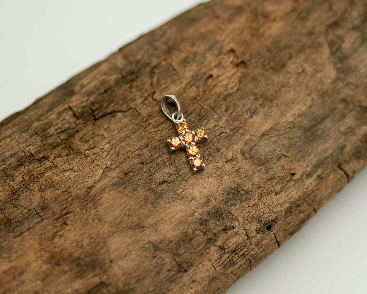 094 Pendant November Birthstone Cross