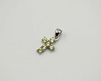 091 Pendant August Birthstone Cross