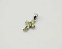 091 Pendant August Birthstone Cross