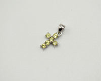 091 Pendant August Birthstone Cross