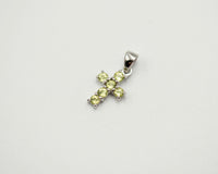 091 Pendant August Birthstone Cross