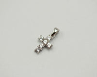 087 Pendant April Birthstone Cross