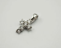 087 Pendant April Birthstone Cross