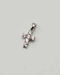 087 Pendant April Birthstone Cross