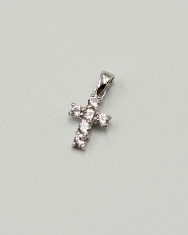 087 Pendant April Birthstone Cross