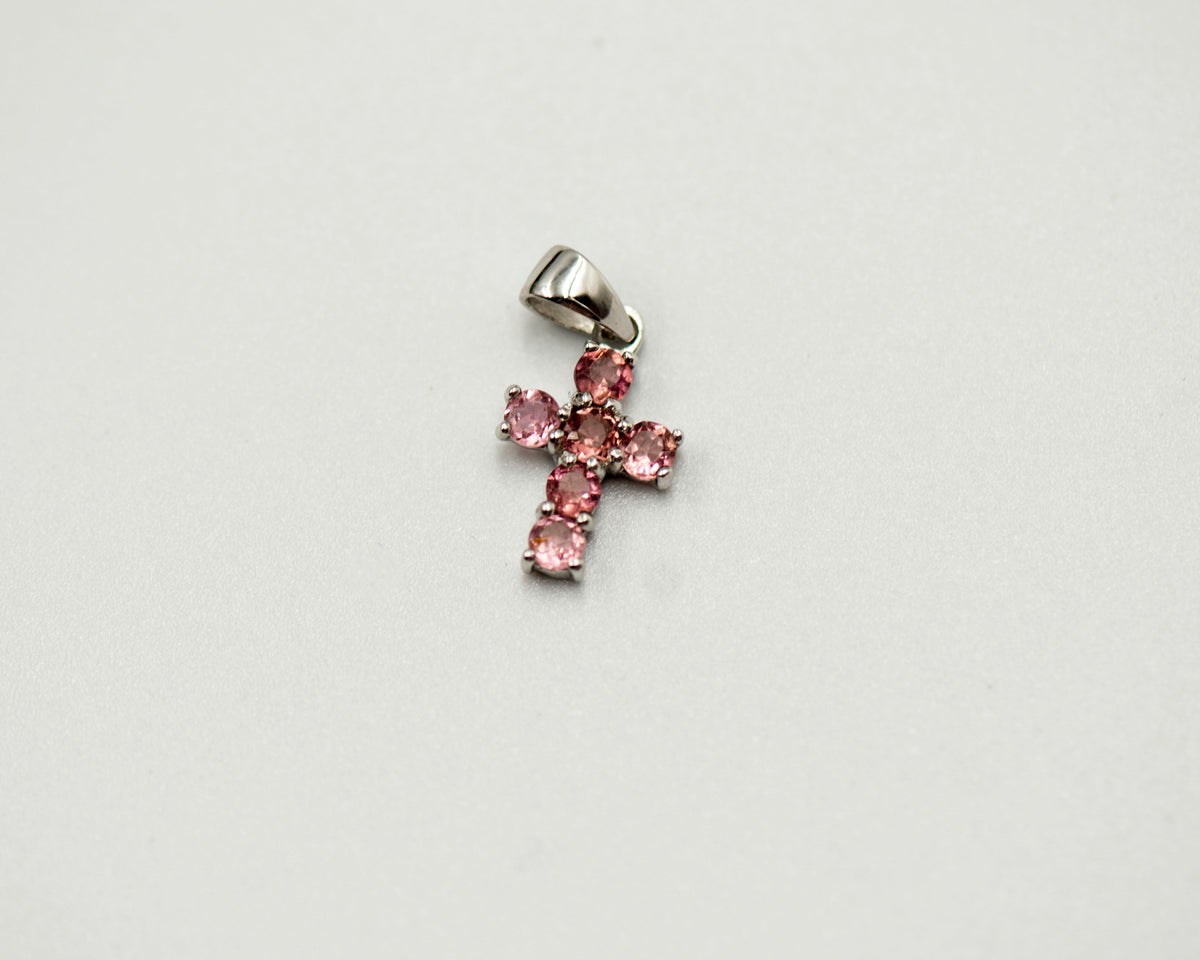 093 Pendant October Birthstone Cross