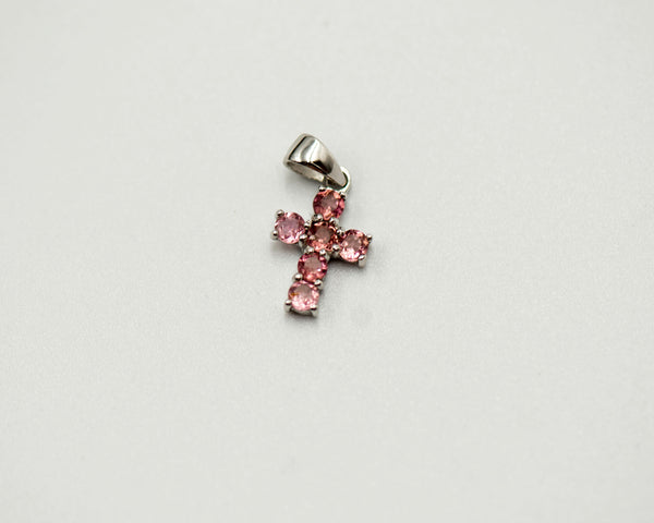 093 Pendant October Birthstone Cross