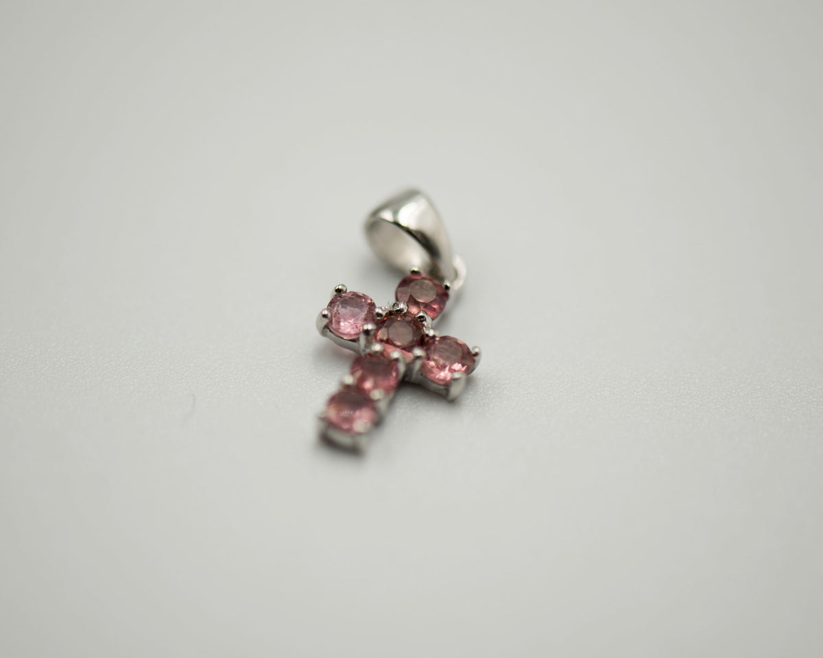 093 Pendant October Birthstone Cross