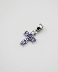 095 Pendant December Birthstone Cross
