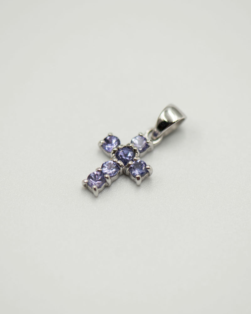 095 Pendant December Birthstone Cross
