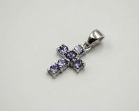 095 Pendant December Birthstone Cross