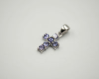 095 Pendant December Birthstone Cross