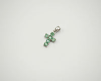 088 Pendant May Birthstone Cross Green