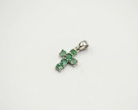 088 Pendant May Birthstone Cross Green