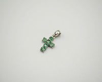 088 Pendant May Birthstone Cross Green