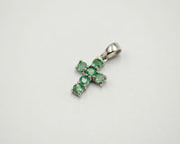 088 Pendant May Birthstone Cross Green