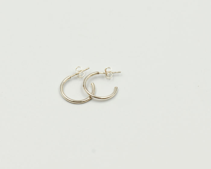 100 Earrings Silver Hoop 1,5 X 16mm