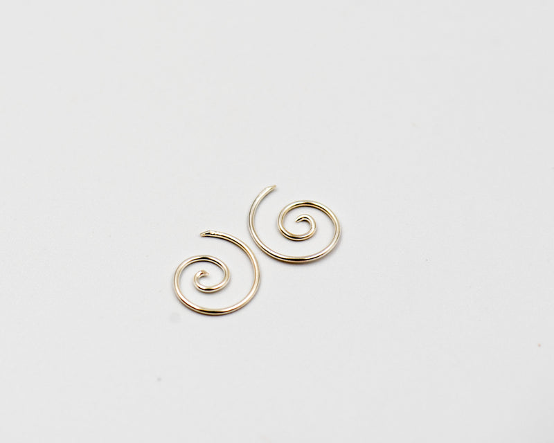 104 Earring Silver Spiral