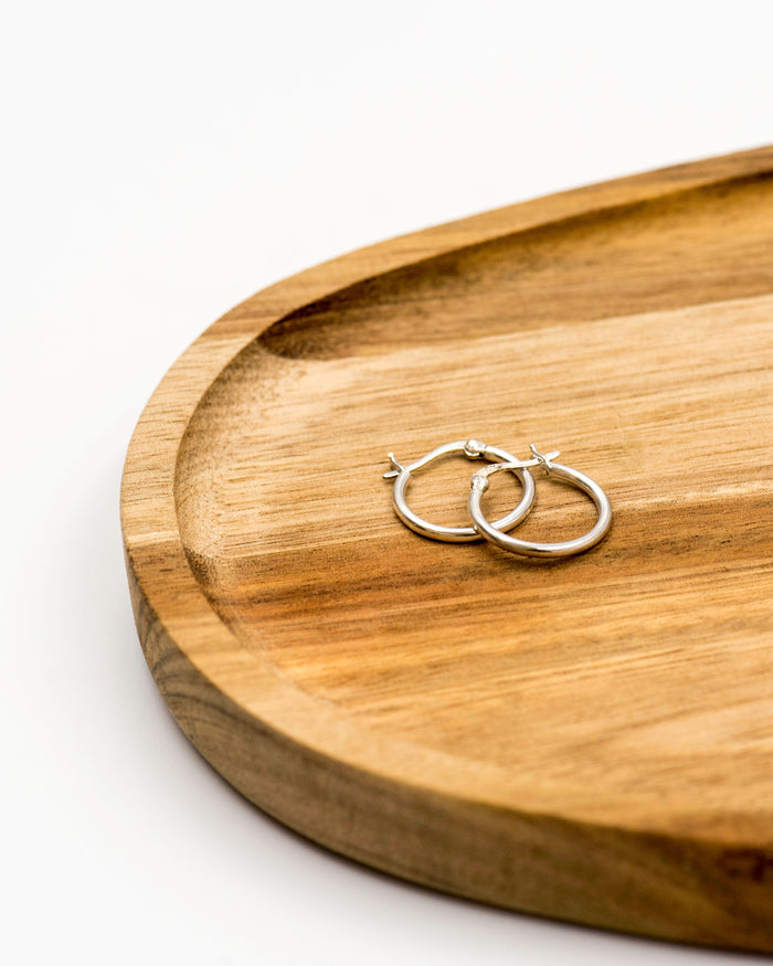 110 Earrings "Elegant silver hoop earrings, measuring 3mm x 25mm.